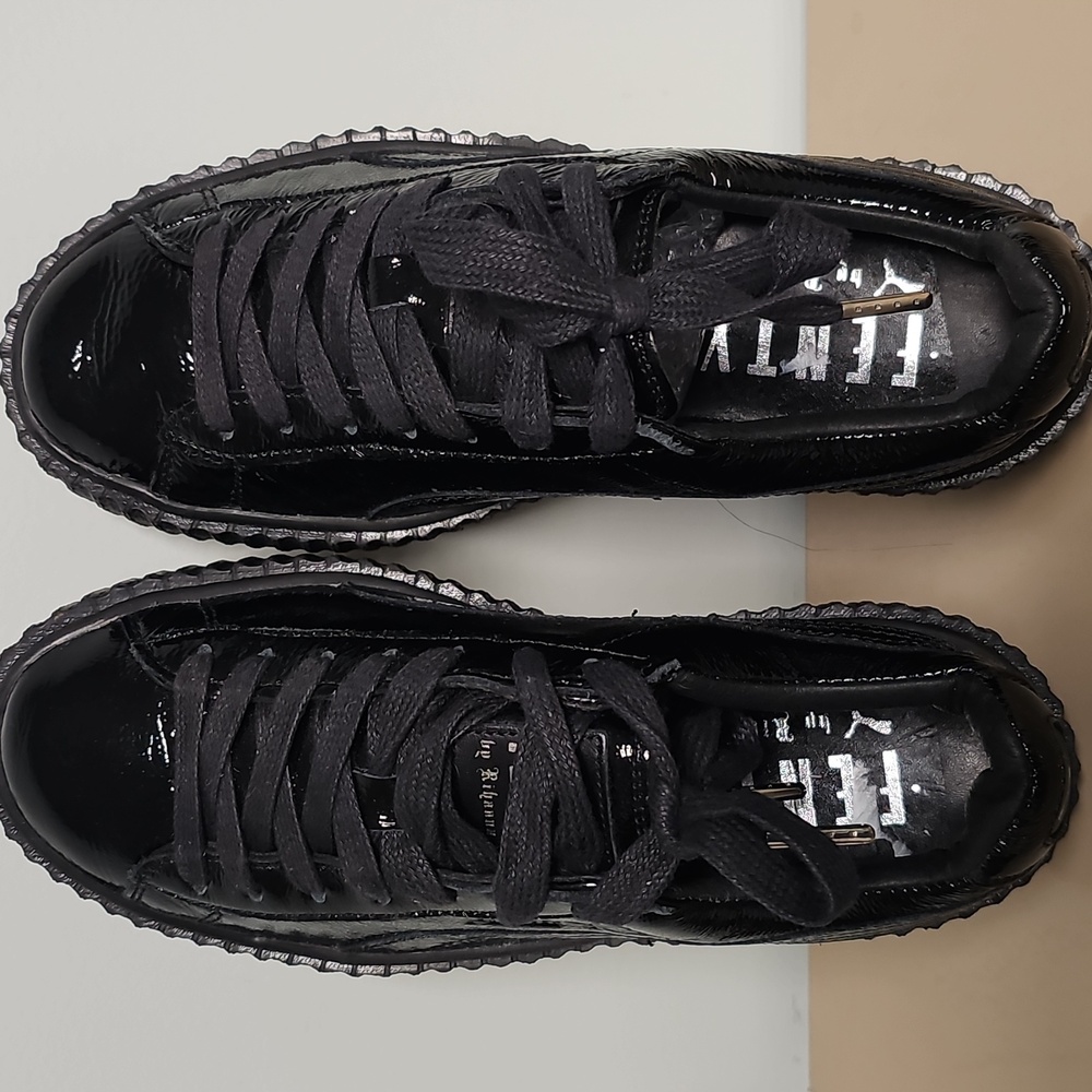 Women's Black Platform Sneakers - Picture 14 of 16